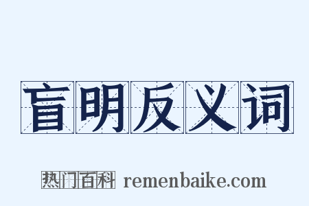 盲明反义词是什么意思的图片